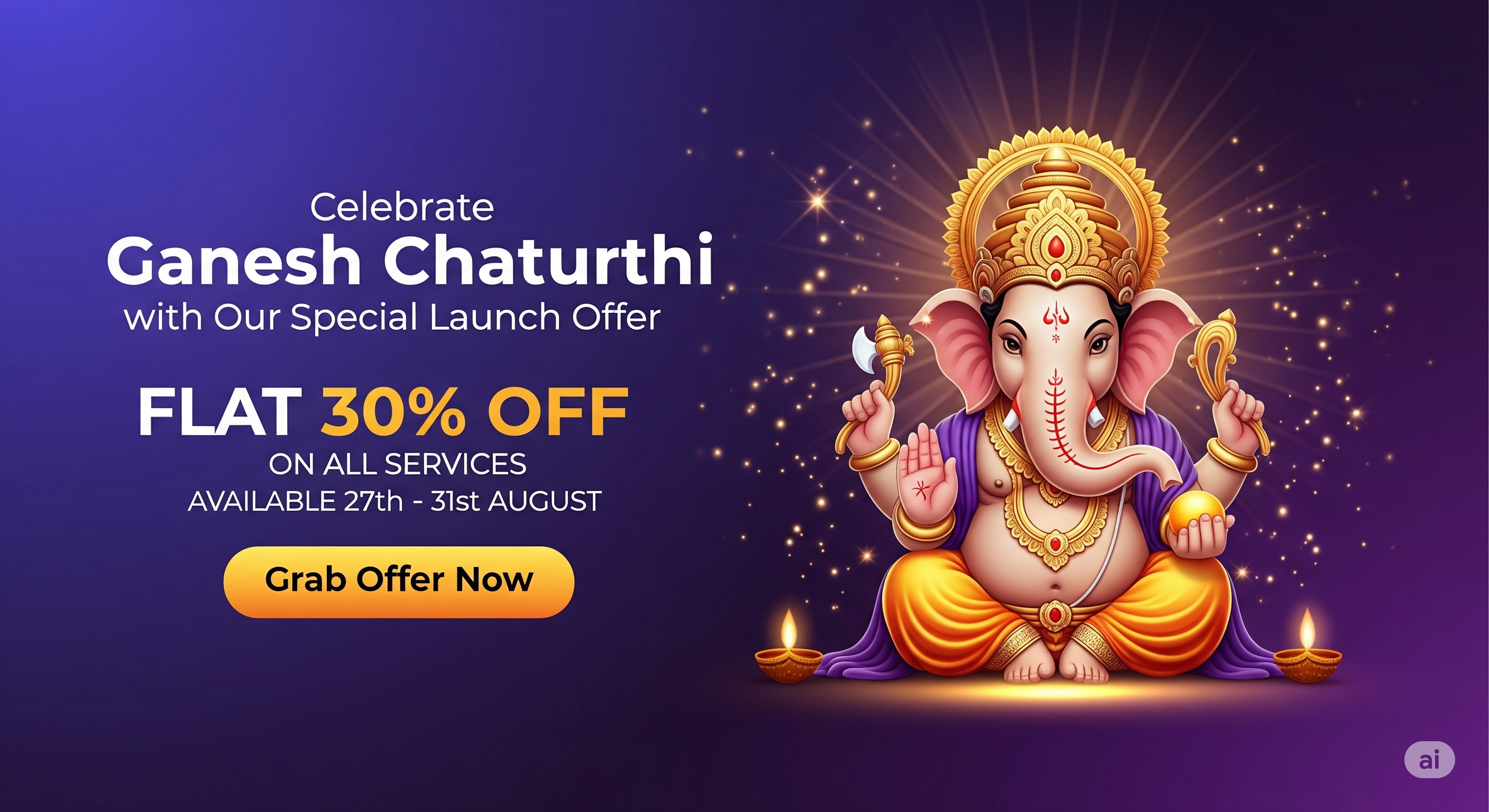 Celebrate Ganesh Chaturthi with 30% OFF